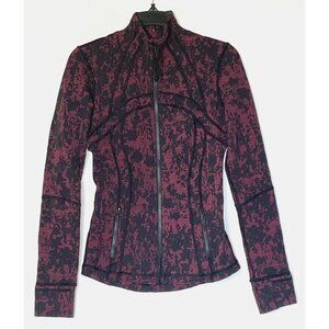 Lululemon Scatter Blossom Garnet Full Zip Fitted Luon Define Jacket